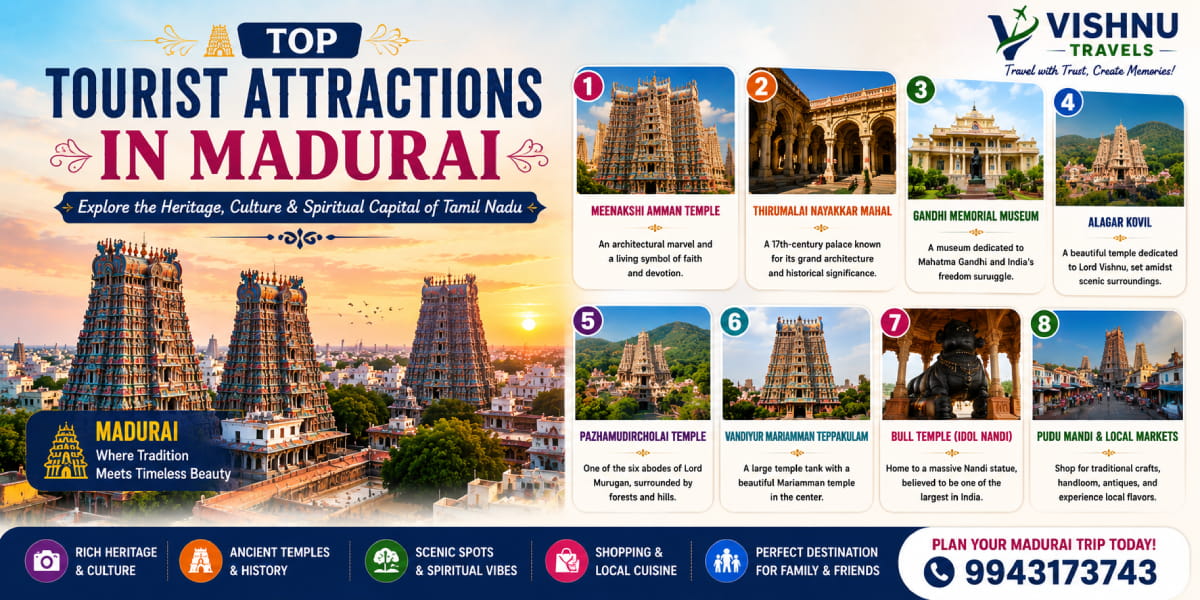 Top Tourist Attractions in Madurai
