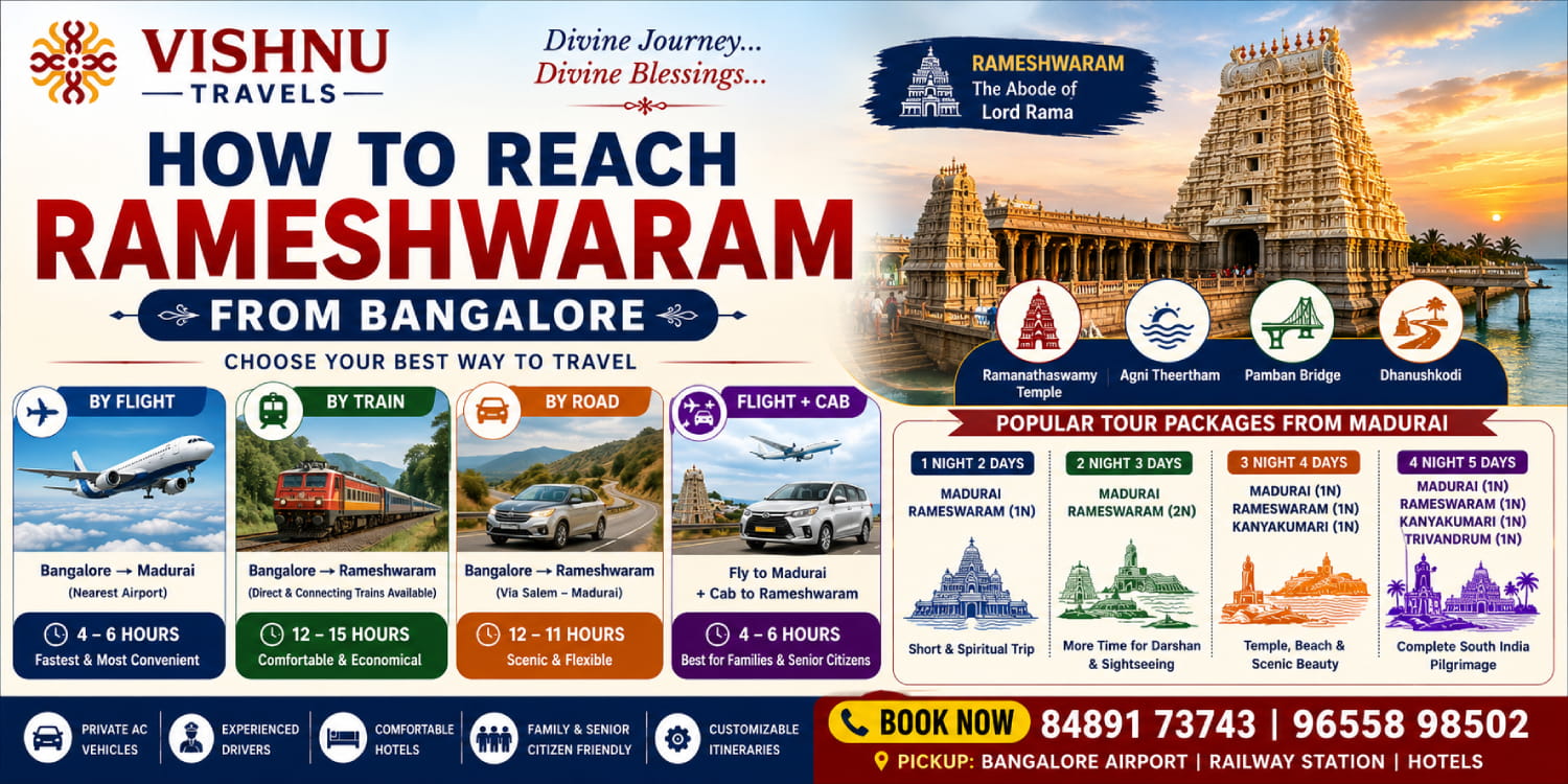 How to reach Rameshwaram from Bangalore