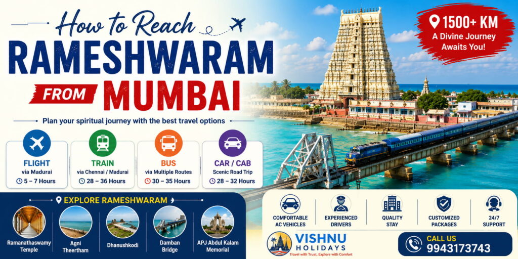 How to reach Rameshwaram from Mumbai