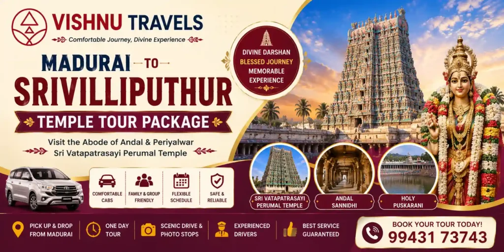 Madurai to Srivilliputhur Temple Tour Package