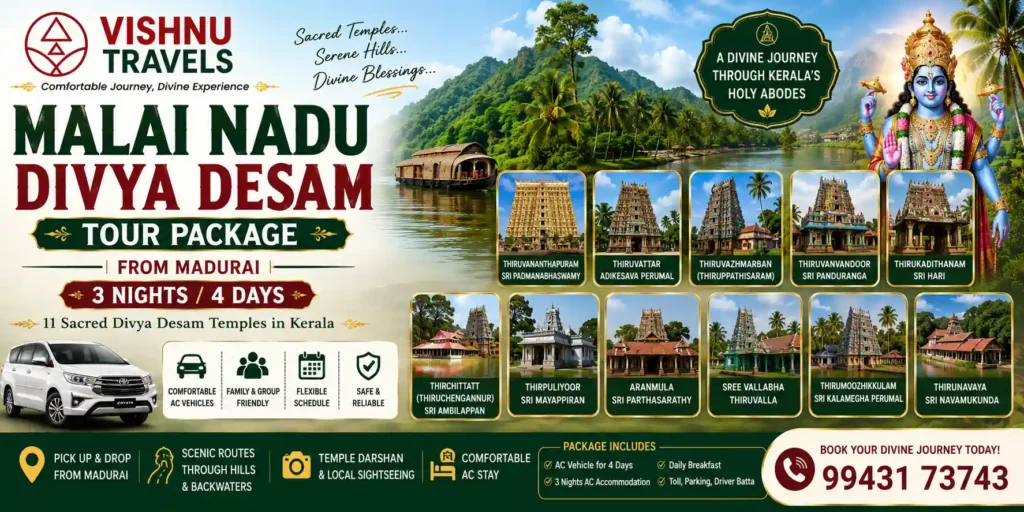 Malai Nadu Divya Desam Tour Package from Madurai