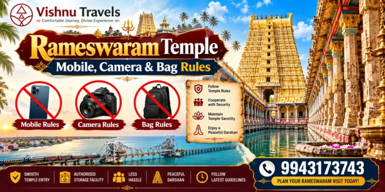 Rameswaram Temple Mobile, Camera & Bag Rules